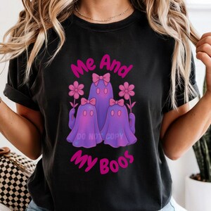 Halloween PNG, Cute Ghost PNG, Pink Halloween, Spooky Season, My Boo Ghost Clipart, Instant Download, Halloween PNG, Sublimation, Fall