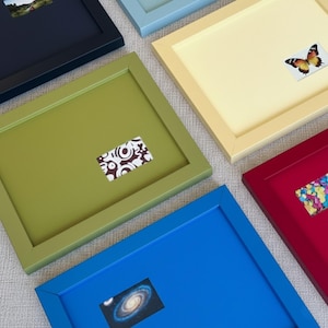 Monochrome Wooden Photo Frame Set, Modern Wall Art, Custom Mat