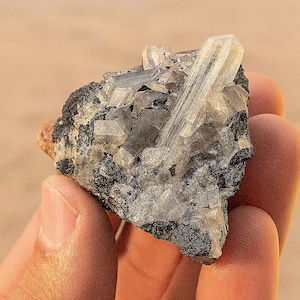 Cerussit Kristall – Mine Les Dalles, Mibladen, Marokko
