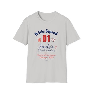 Baseball Bachelorette T-Shirt: Team Bride Softstyle Tee
