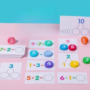 Planche de centaines d'addition Montessori de 1 à 100 chiffres apprentissage continu amusant matériel d'enseignement des mathématiques pour les enfants éducation précoce apprentissage facile