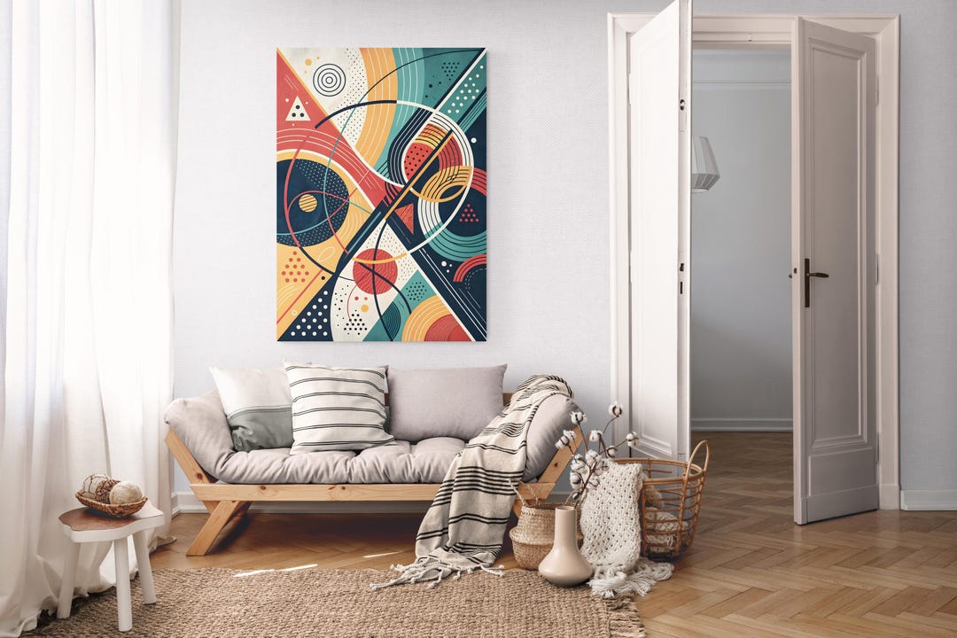 Modern Abstract Wall Art | Geometric Digital Download | Mid Century ...