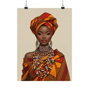 Elegant African Heritage Poster | Wall Art, Home Decor, Gift for Culture Lovers, Stylish Artwork, Inspirational Decor