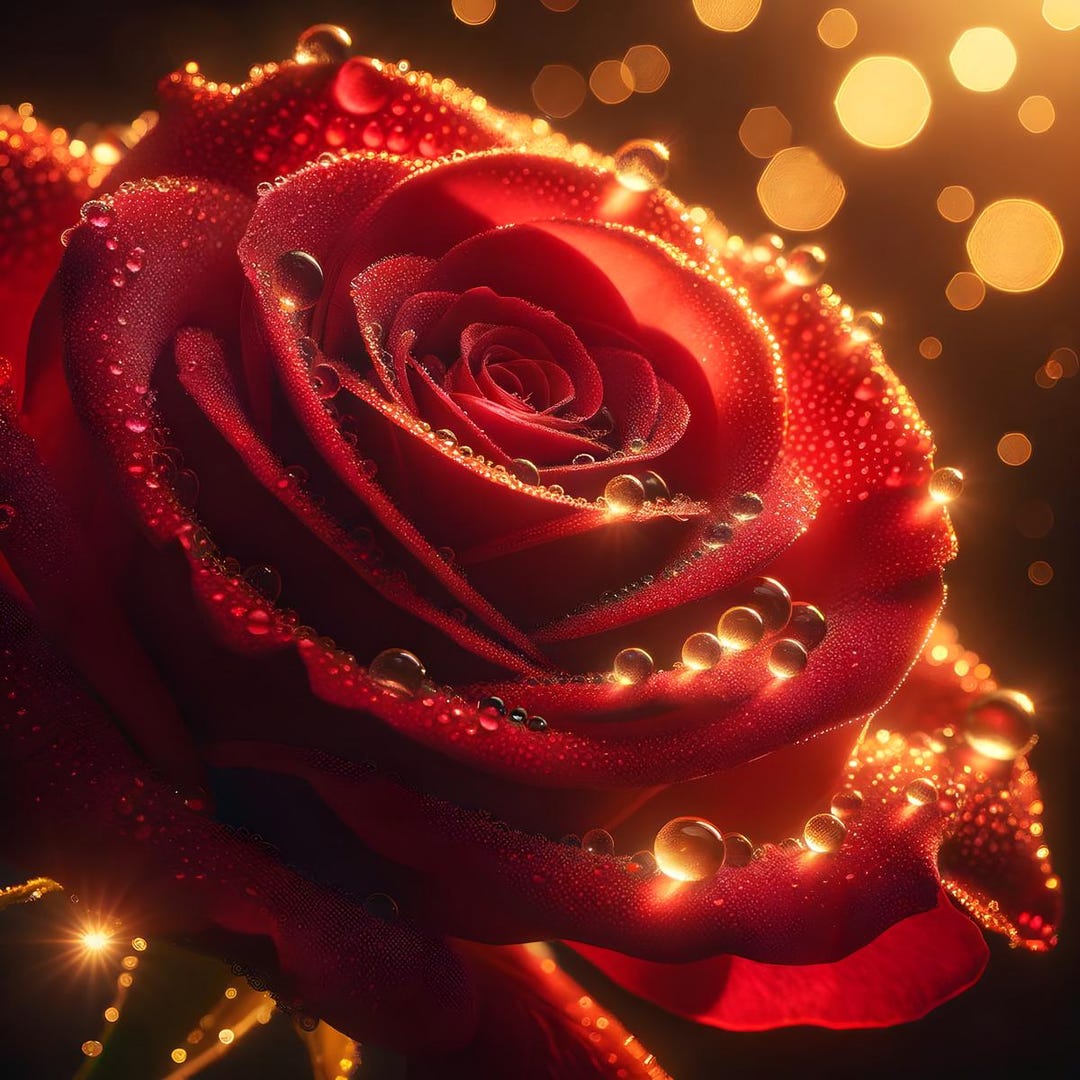 Red Rose Digital Wall Art - Elegant Floral Print - Instant Download - Etsy