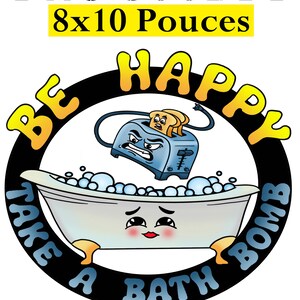 Bathbomb / Humour noir / Cartoon satirique / PNG 300DPI