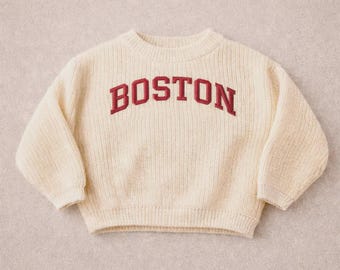 Toddler Knit Boston Sweatshirt sweater