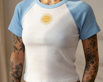 Argentina Brasil Colombia Copa del Mundo Camiseta acanalada para bebé para mujer, muchas variaciones