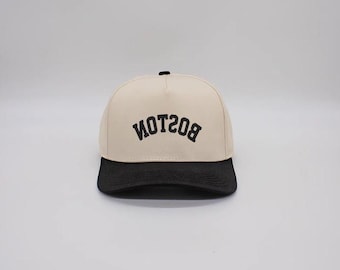 Curved upside down Boston hat adjustable hat basketball fan gift embroidered curved hat
