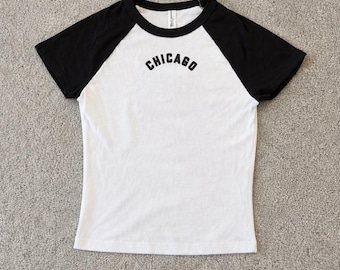 Chicago Baby ribbed t-Shirt Frauen Baseball Geschenk niedlichen Chi Rack Chi Town