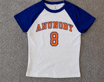 New york 8 Anunoby Baby ribbed tee tshirt brunson womens knicks