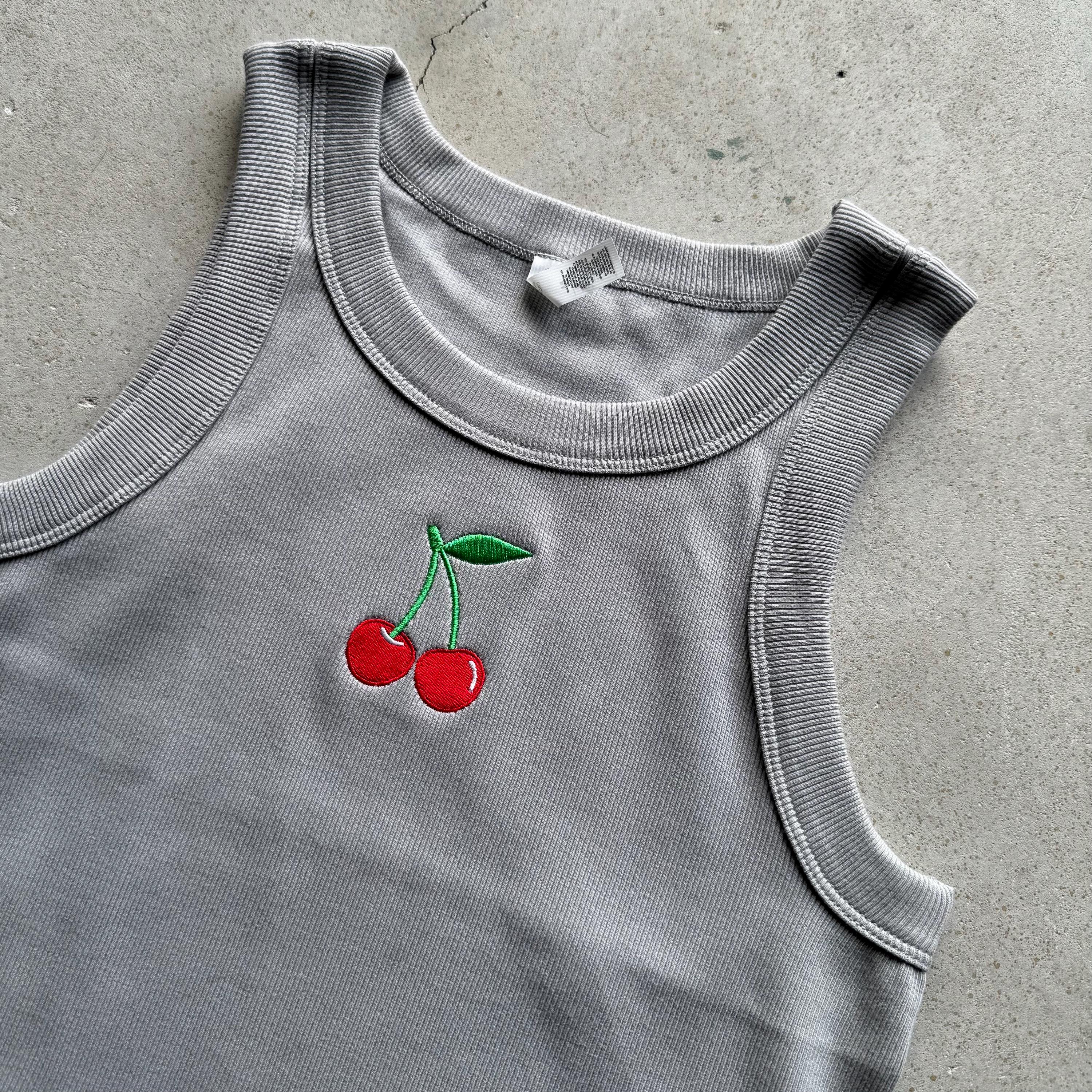 ★GLOWNY★ FRUITY TANK TOP CHERRY Fruity Embroidered Tank Top or Baby Tee - Etsy