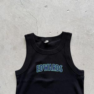 Edwards Minnesota timberwolves basketball girl women tank | Cropped | Embroidered