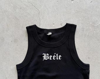 Beele Tank top Embroidered black merch music concert