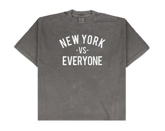 new york vs everyone basketball new york city vintage stone washed shaka wear tshirt