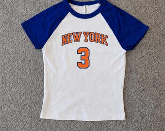 New york 3 Baby ribbed tee tshirt HART womens knicks