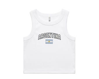 Argentina Heavyweight Embroidered Tank top baby ribbed tank