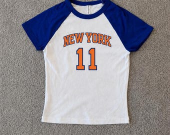 New york 11 Baby ribbed tee tshirt brunson womens knicks