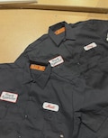 Custom Black Mechanic Button Dickies Shirt With Personalized Embroidered Name down up Work Clothing