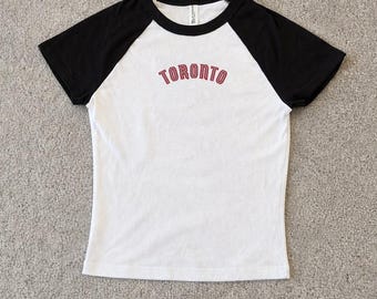 Toronto Baby ribbed tee womens baseball gift cute canada