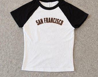 San Francisco Baby ribbed tee womens baseball gift cute SF giants