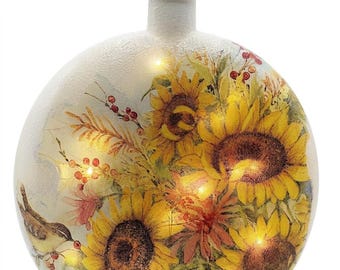 Lighted Glass Round Bottle: Autumn Harvest Brighten Your Home Decor With Soft Fairy Lights