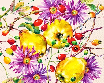 IHR Acorn (V&A) Papierservietten Weiß – 33 Cm, 3-lagig, 20 Stück, Made In Germany