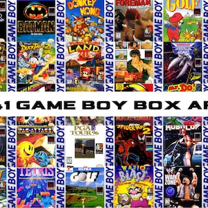 841 Digital Nintendo Game Boy Box Art, PNG Bundle, Cool, Nostalgic, Digital Graphic Clipart, Classic Games, Instant Download