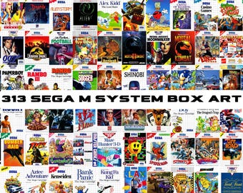 313 carátulas digitales para Master System, paquete PNG, geniales, nostálgicas, imágenes prediseñadas digitales, juegos clásicos, descarga instantánea.