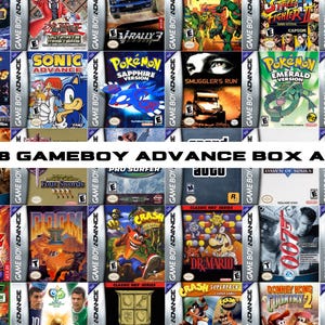 988 Digital Nintendo Gameboy Advance Box Art, PNG Bundle, Cool, Nostalgic, Digital Graphic Clipart, Classic Games, Instant Download