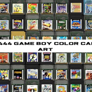 444 Digital Nintendo Gameboy Color Cartridge Art, PNG Bundle, Cool, Nostalgic, Digital Graphic Clipart, Classic Games, Instant Download
