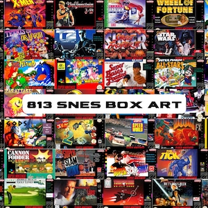 813 Digital Super Nintendo Box Cover Art, PNG Bundle, Cool, Nostalgic, Digital Graphic Clipart, Classic Games, Instant Download