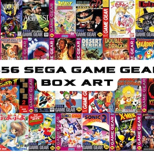 356 ilustraciones digitales de portadas de Sega Game Gear, paquete PNG, geniales, nostálgicas, imágenes prediseñadas digitales, juegos clásicos, descarga instantánea