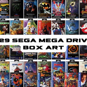 529 Digital Sega Mega Drive Box Cover Art, PNG Bundle, Cool, Nostalgic, Digital Graphic Clipart, Classic Games, Instant Download.