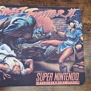 SNES Box Art Mousepad, PC Mouse mat, Gaming Mouse Pad, Arcade Mouse Pad, Laptop Mouse Pad.