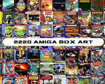 2200 Amiga Box Art, paquete JPG, genial, nostálgico, gráfico digital, juegos clásicos, descarga instantánea.