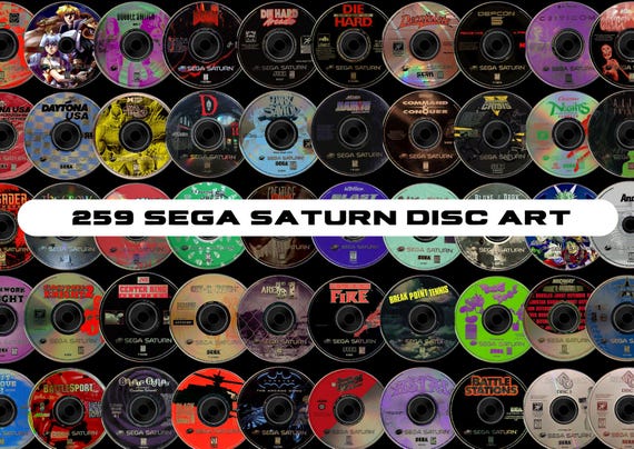 259 Digital Sega Saturn Disc Cover Art, PNG Bundle, Cool