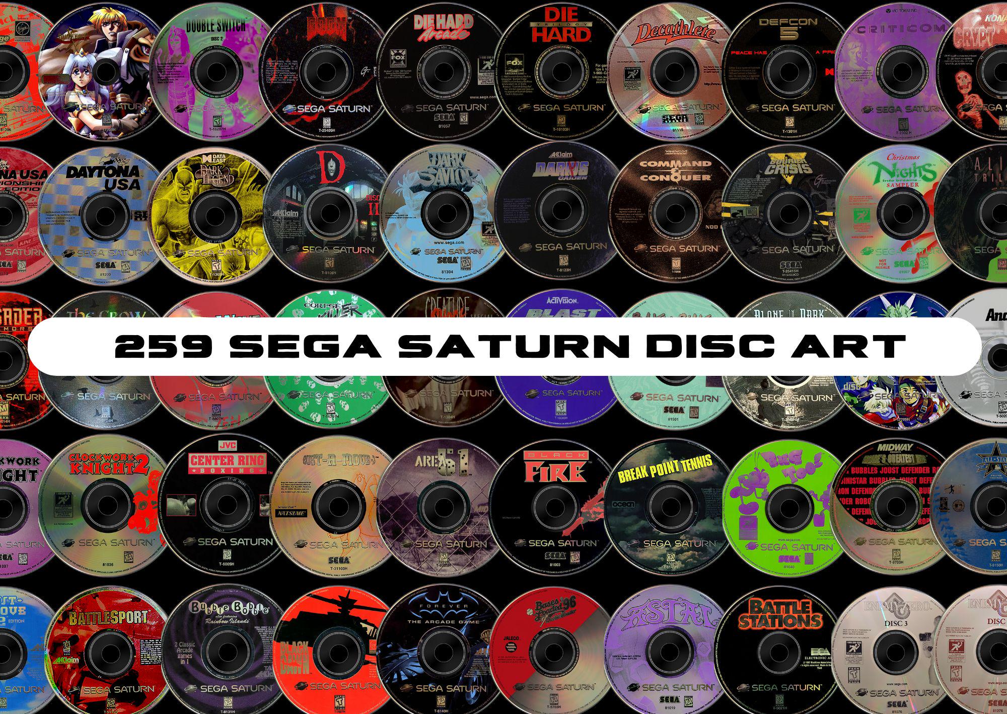 259 Digital Sega Saturn Disc Cover Art, PNG Bundle, Cool