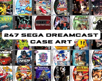 247 imágenes digitales de alta calidad para la caja de Sega Dreamcast, paquete PNG, geniales, nostálgicas, imágenes prediseñadas de gráficos digitales, juegos clásicos, descarga instantánea.