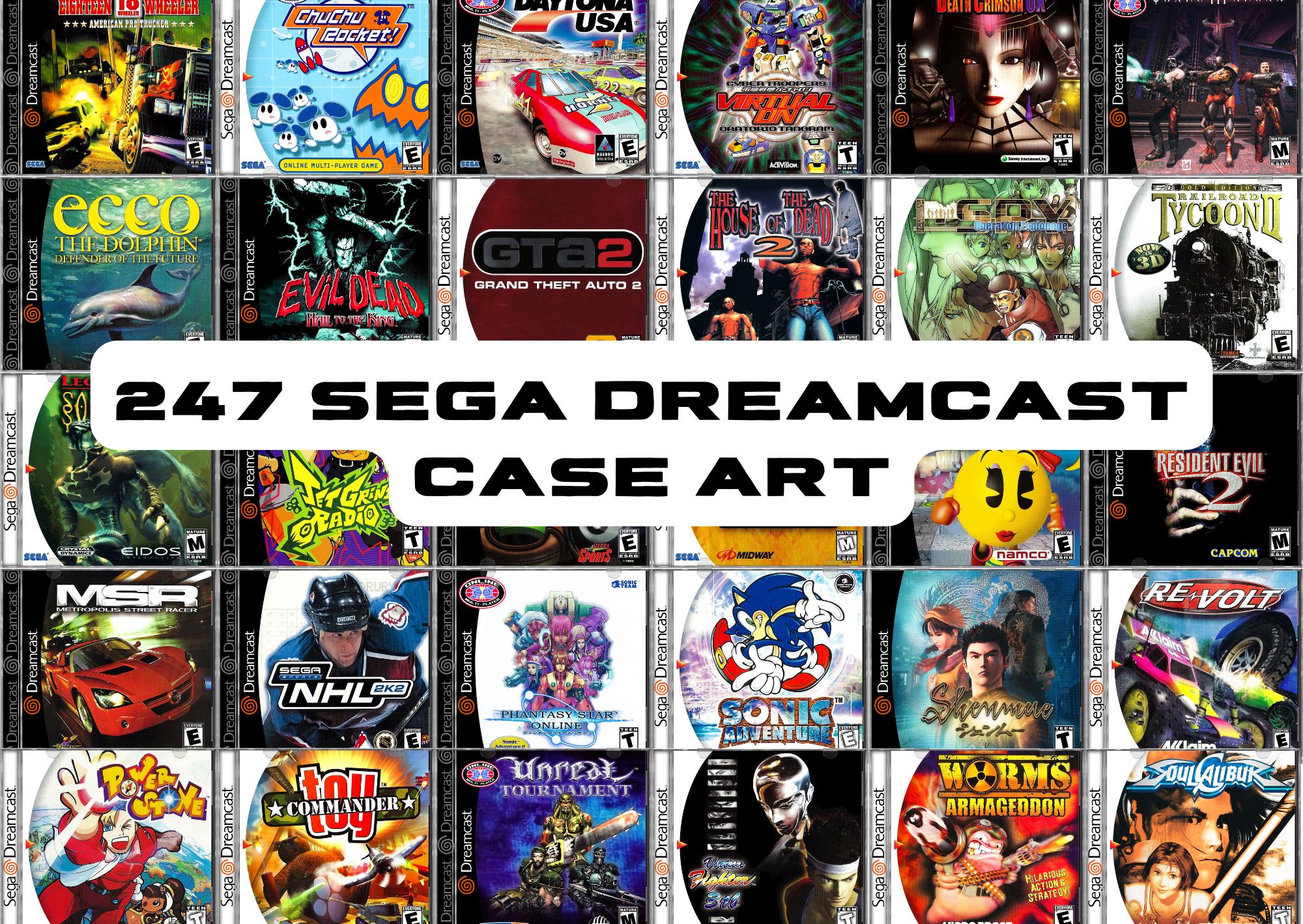 247 Quality Digital Sega Dreamcast Case Art, PNG Bundle, Cool