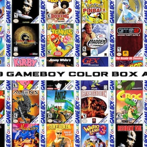 669 Digital Nintendo Gameboy Color Box Art, PNG Bundle, Cool, Nostalgic, Digital Graphic Clipart, Classic Games, Instant Download