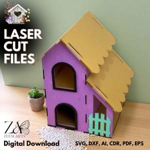 File di taglio laser per casette per uccelli e file SVG modello per macchine da taglio Glowforge, CNC, plasma e laser, mangiatoie per uccelli e casette per uccelli DXF