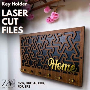 Laser Cut Dateien des rechteckigen Schlüsselhalters für Glowforge, CNC-Laserschneidmaschinen, SVG-Dateien, personalisierter Schlüsselhalter, Schlüsselhalter