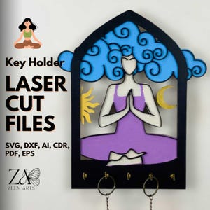 Arch Key Holder Laser Cut Files for Glowforge, CNC, Laser Cutting Machines, SVG Files Personalized Key Hanger, Boho Wall Mounted Key Holders