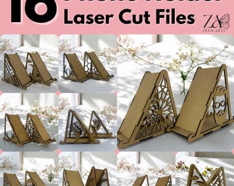 16 Phone Stand Laser Cut Files: CNC, Glowforge (Digital Download)