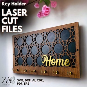Laser Cut Dateien des rechteckigen Schlüsselhalters für Glowforge, CNC-Laserschneidmaschinen, SVG-Dateien, personalisierter Schlüsselhalter, Schlüsselhalter