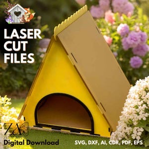 File di taglio laser per casette per uccelli e file SVG modello per macchine da taglio Glowforge, CNC, plasma e laser, mangiatoie per uccelli e casette per uccelli DXF