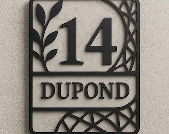 Placa 3D personalizada con número de casa