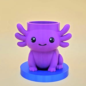 Pot Axolotl Mignon drainant avec support | Intérieur/extérieur | Cactus succulentes et autres plantes