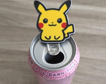 Porte-clés ouvre-canette en forme d'éclair jaune | Accessoire kawaii mignon | Ouvre-languette | Idée cadeau kawaii