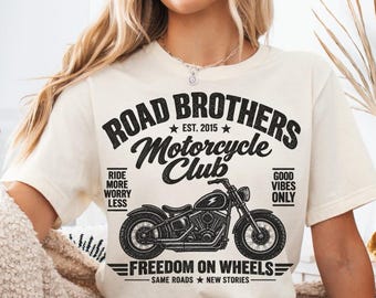 Vintage Shirt, Retro Biker Tee, Motorcycle Club Graphic T Shirt, Rider Gift